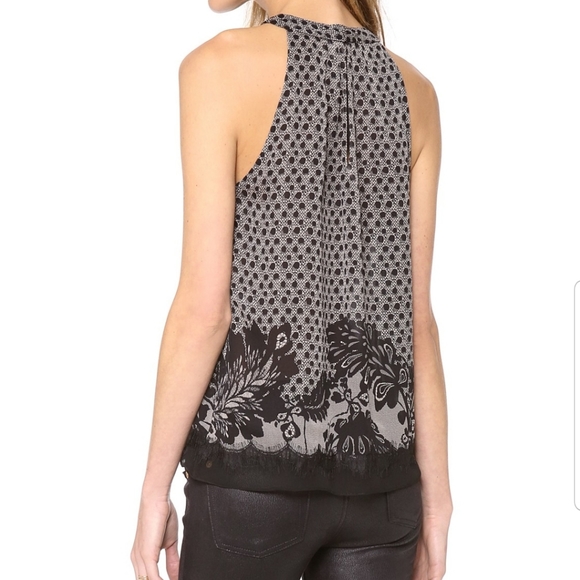 DIANE VON FURSTENBERG black toupe silk top - Picture 2 of 11